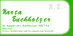 marta buchholzer business card